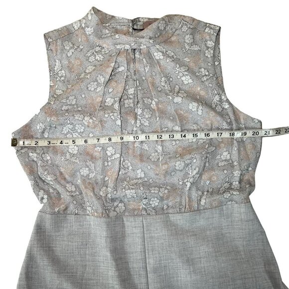 Rebecca Taylor Floral 100% Silk Sleeveless Dress High Neck Occasion Party Career - Picture 3 of 11